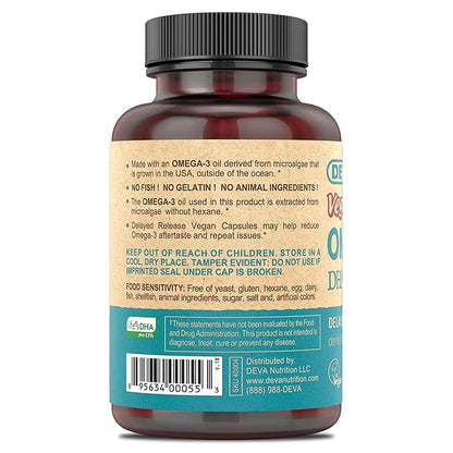 DEVA Nutrition Vegan Omega-3 DHA-EPA, from 90 Vegan 1-Pack