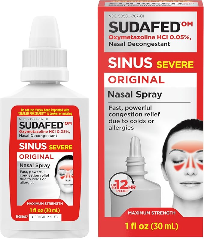 Sudafed Sinus Severe Original Nasal Spray, 12 Hour .05% Nose 1 fl.