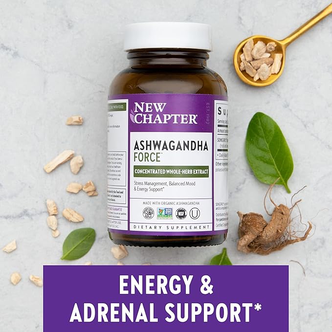 New Chapter Organic Ashwagandha Supplement, One 60 Count