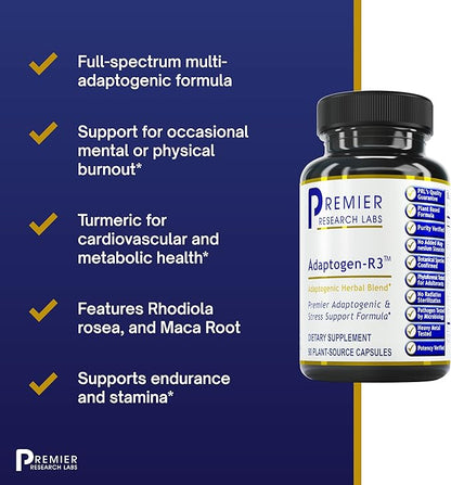 Premier Research Labs Adaptogen-R3: Adaptogen Supplements, 90 Vegetarian