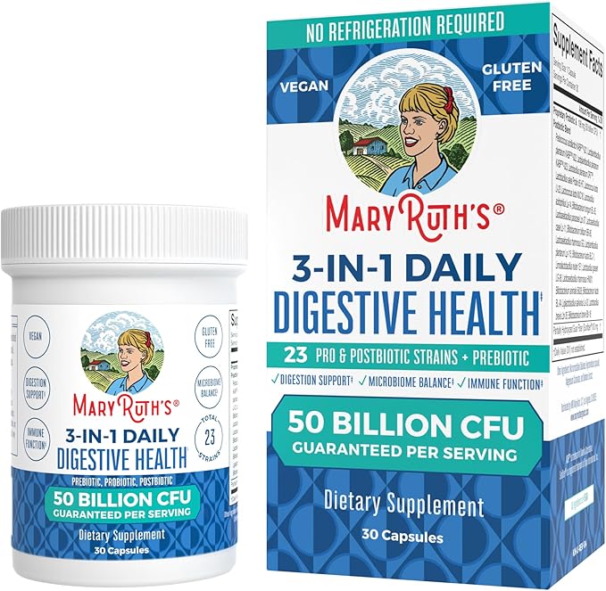Mary Ruth's 3 in 1 Digestive 30 CT