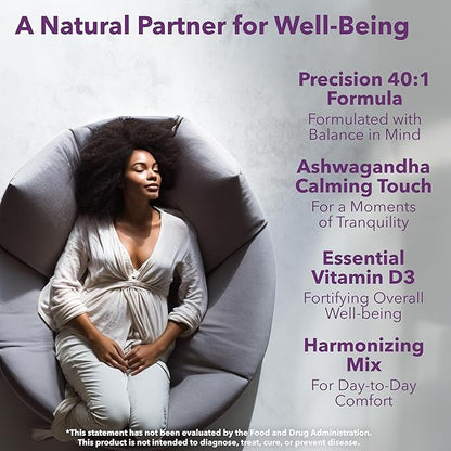 Intimate Rose Myo-Inositol & D-Chiro Inositol Blend - 40:1 Blend Ratio - Women's Daily Wellness Support - Vitamin D & Ashwagandha, 3 Bottles