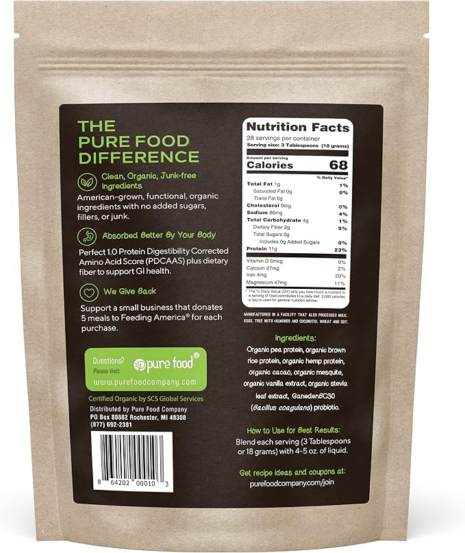 Plant Based Protein Powder with Probiotics