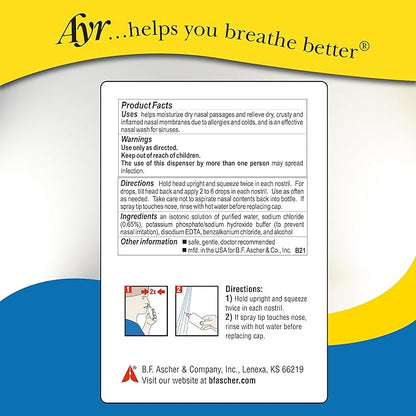 Ayr Saline Nasal Mist, 1.69 Fl 6) (Packaging