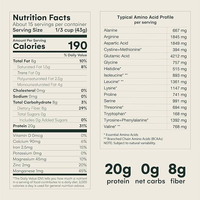 Mikuna Vegan Protein Powder (Unflavored, 15 Servings)
