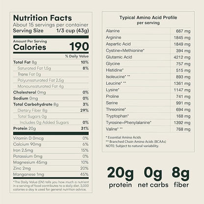 Mikuna Vegan Protein Powder (Unflavored, 15 Servings)