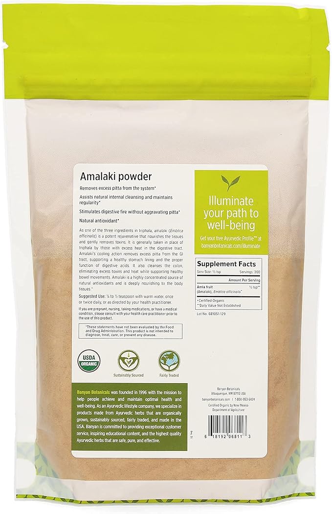 Banyan Botanicals Amalaki Powder – Organic 1lb. –