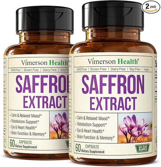 Saffron Supplements for Women & Men. 100% Pure 2 Pack