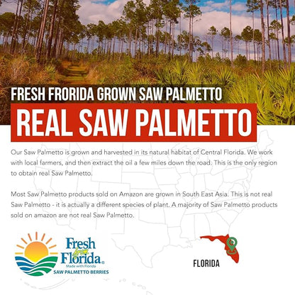 Saw Palmetto Extract – 10X Potency, Pharmaceutical Grade Strength - Plus Pumpkin Seed Oil - Supports Prostate Health, Relieves Urination Issues, Supports Hair Growth, DHT Blocker – 60 Softgels