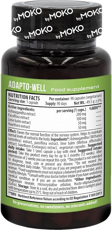 AdaptoWELL with Passionflower and Ashwagandha 90 Capsules