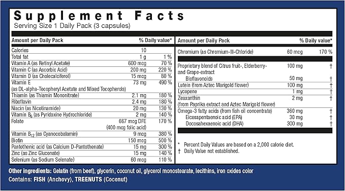 Orthomol Vision, Eye Micronutrients Supplement, 30-Day