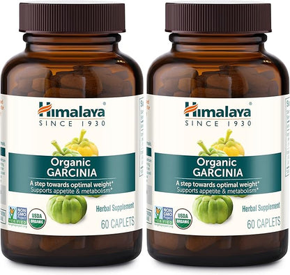 Himalaya Organic Garcinia Cambogia Herbal Supplement, 600 mg, 60 Plant-Based 2 Pack