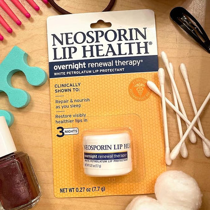 Neosporin Lip Health Overnight Renewal Therapy, 0.27 Oz, 2