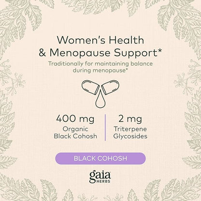 Gaia Herbs Black Cohosh 60 Vegan (30-Day Supply)
